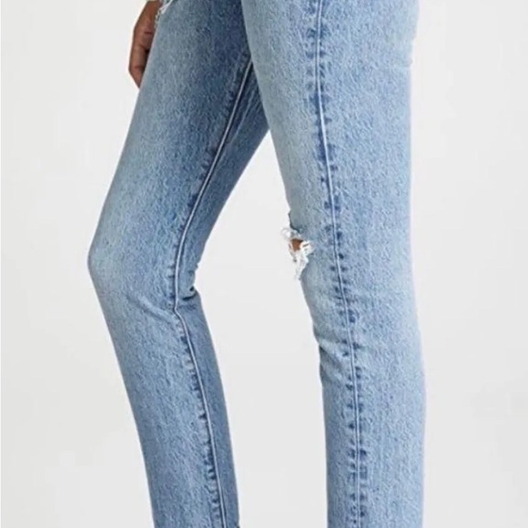 Women's Light Blue Distressed Jeans - Picture 3 of 8